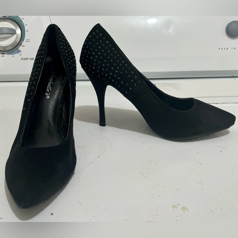 Breckelles Studded High Heel Shoe (Black)